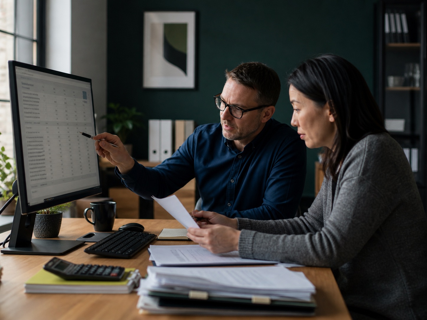 Accounting team reviewing a bookkeeping close workflow